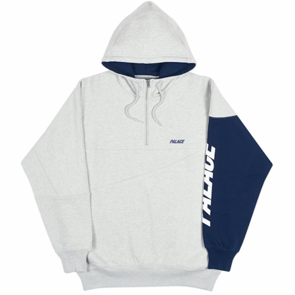 Palace Metric Hood - Light Gray and Navy Men's Hoodie